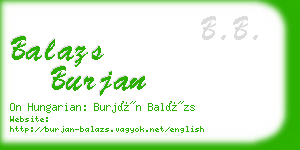 balazs burjan business card